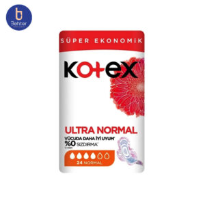 نوار بهداشتی کوتکس مدل Ultra Normal سایز نرمال بسته بندی 24 عددی Kotex ultra normals anitary napkins, normal size, pack of 24