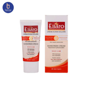 کرم ضد آفتاب مناسب انواع پوست SPF 50 الارو(بژ روشن) 50میل Ellaro Sunscreen suitable for all skin types SPF 50 (light beige) 50ml