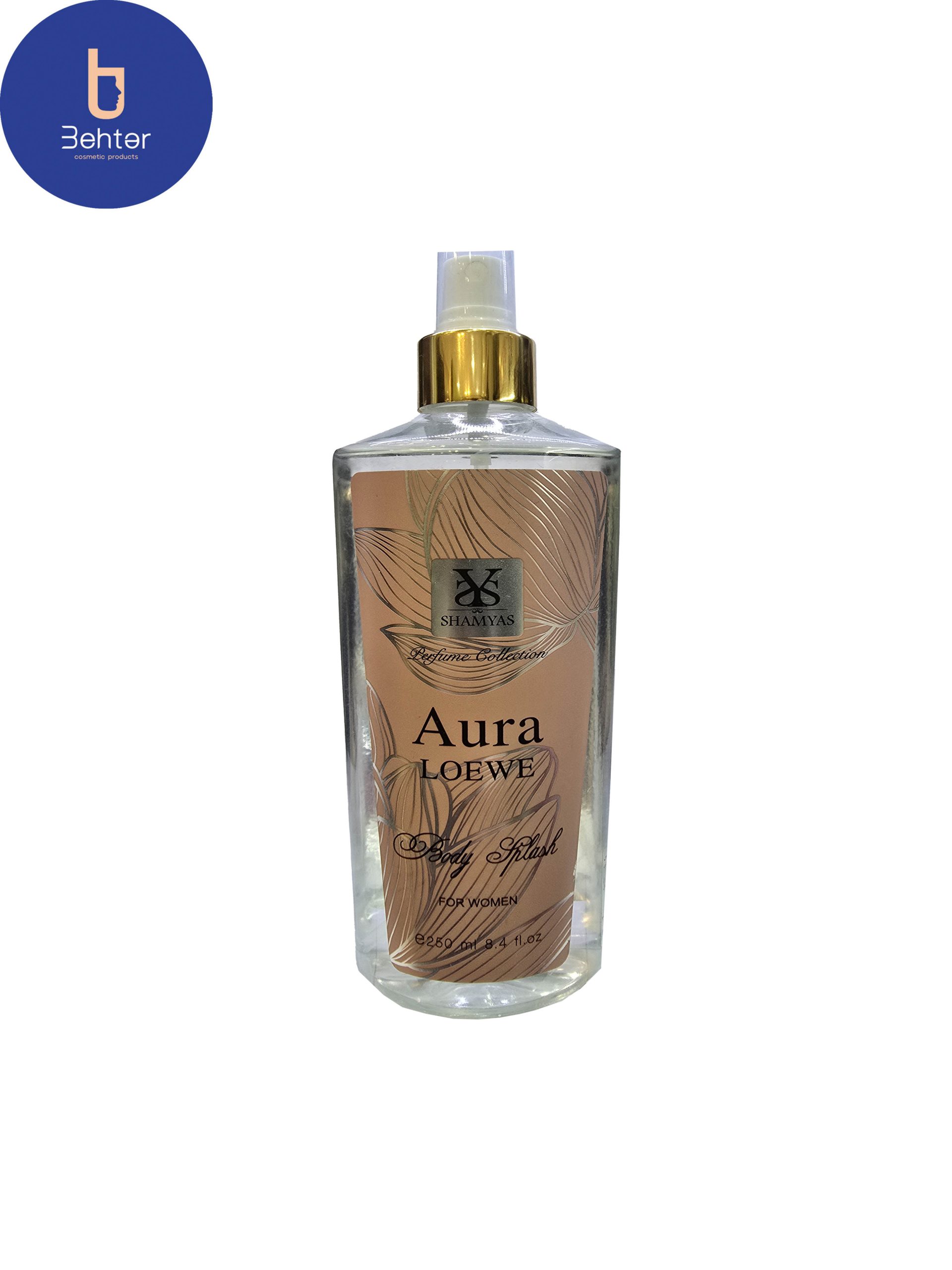 بادی اسپلش برند شمیاس اسانس آئورا لوئوه حجم 250میل Body Splash Shamyas Brand, Aura Loewe Essential Oil ,250ml