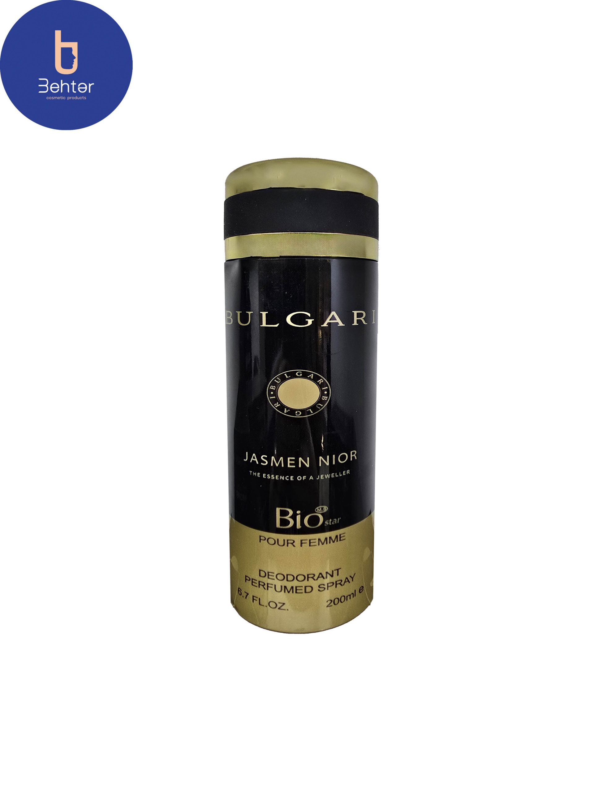 اسپری خوشبو کننده بیواستار اسانس بولگاری جاسمین نویر حجم 200میل  Deodorant Spray Biostar , Bvlgari Jasmin Noir Essential Oil ,200ml