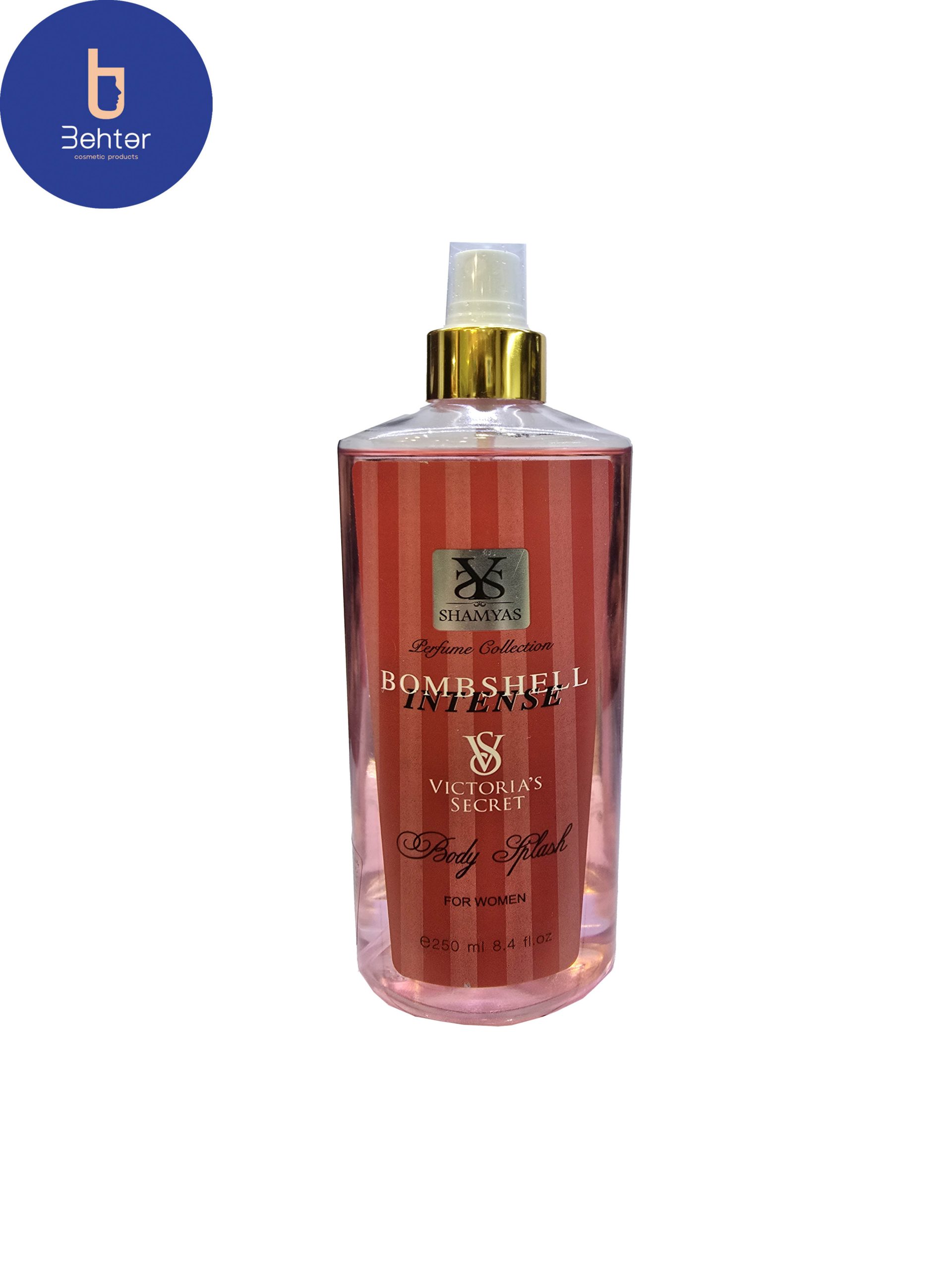 بادی اسپلش برند شمیاس اسانس ویکتوریا سکرت بامشل اینتنس حجم 250میل Body Splash Shamyas Brand , Victoria’s Secret Bombshell Intense, 250ml