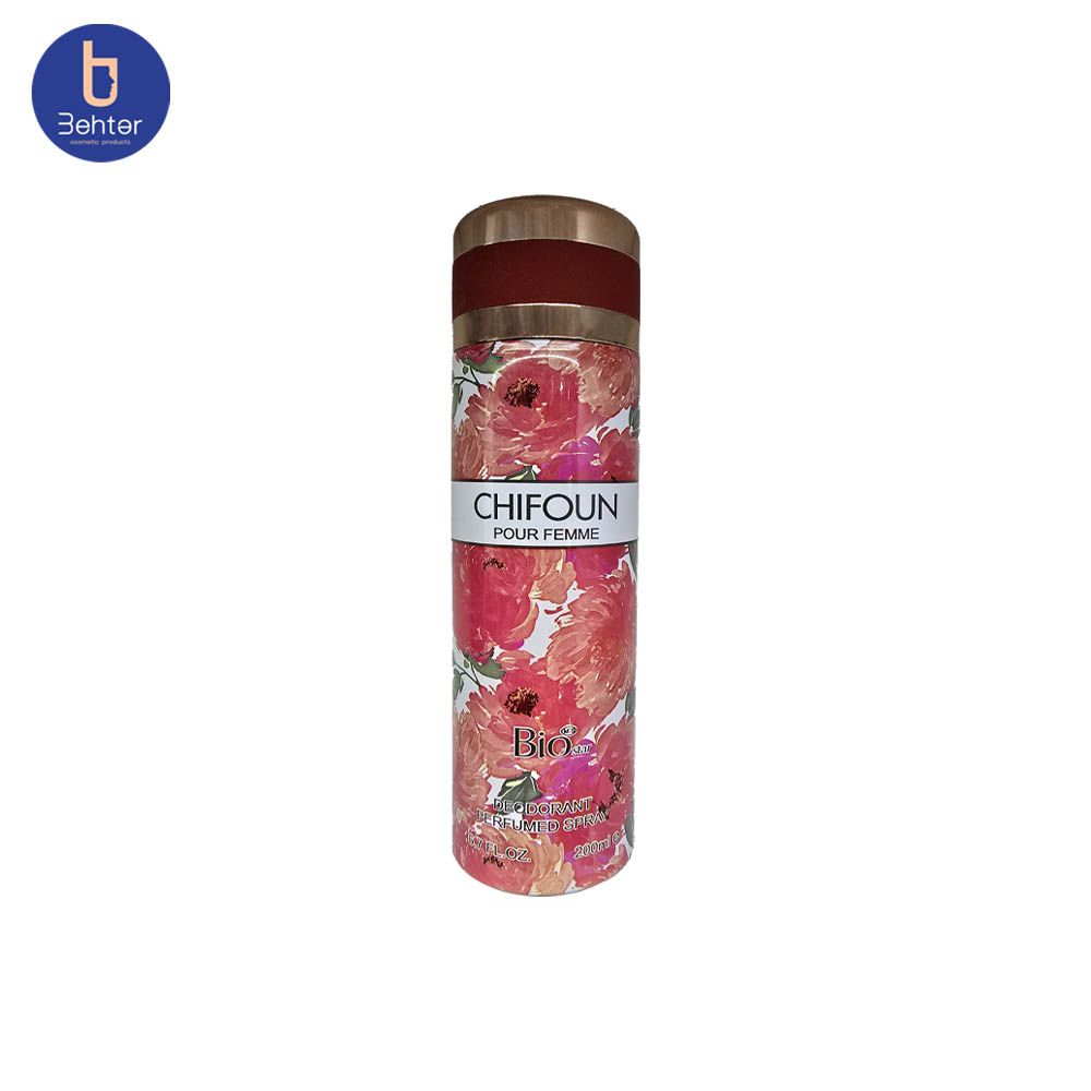 اسپری خوشبو کننده بیواستار اسانس شیفون حجم 200میل  Deodorant Spray Biostar ,Chifoun Essential Oil, 200ml
