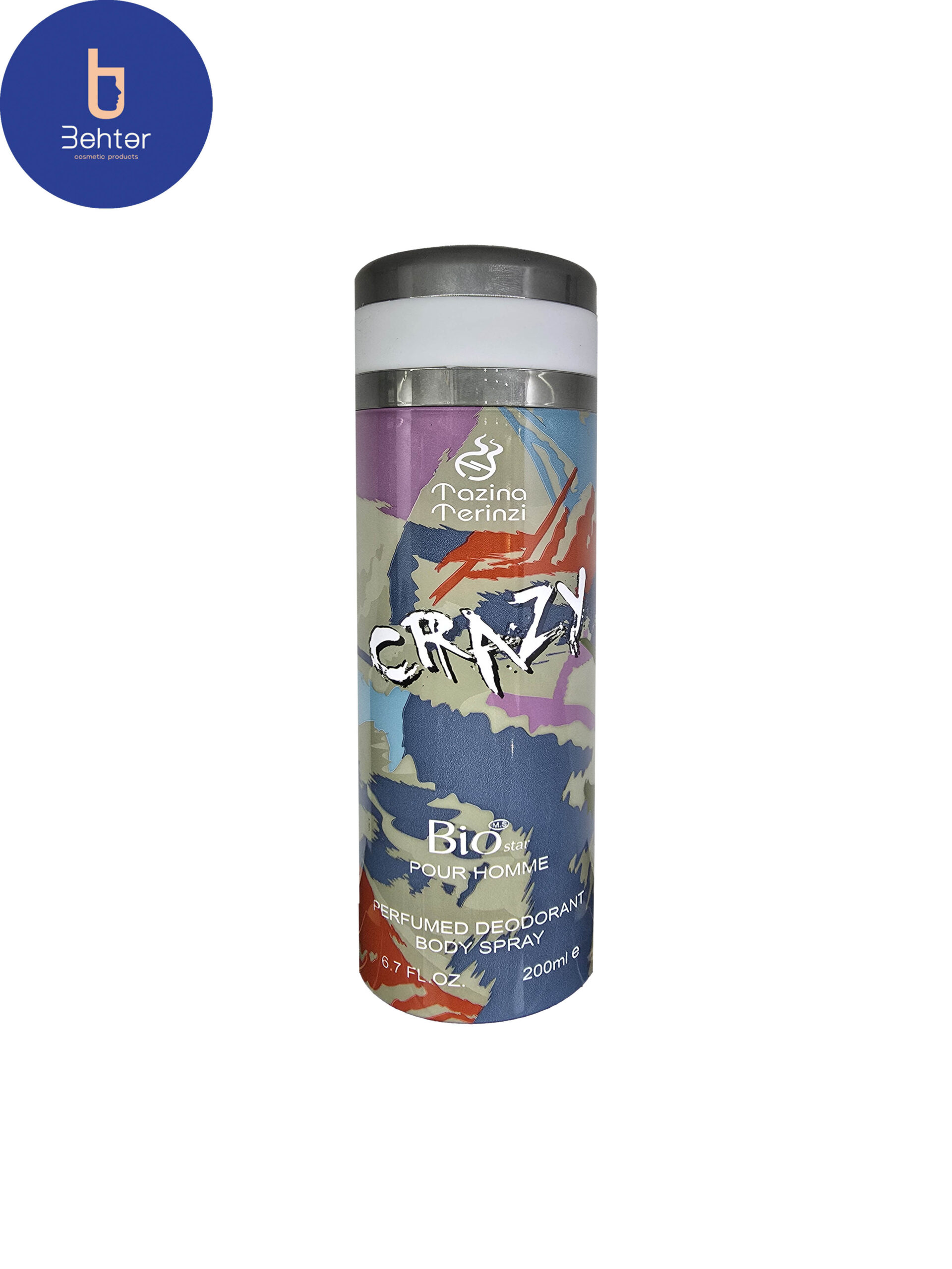 اسپری خوششبو کننده بیواستار اسانس کریزی حجم 200میل Deodorant Spray Biostar ,Crazy Essential Oil , 200ml