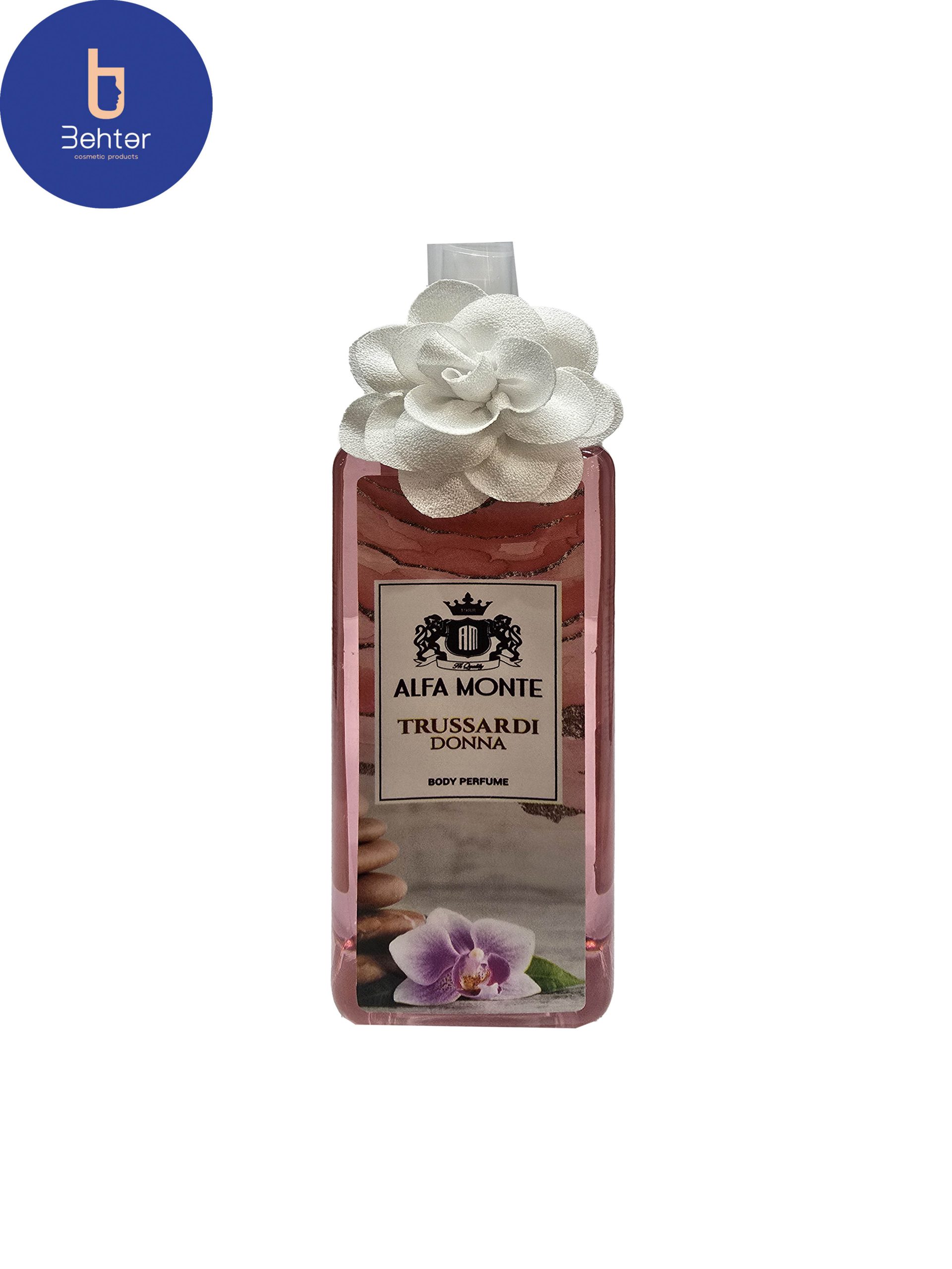 بادی اسپلش برند الفامونت اسانس تروساردی دونا حجم 260میل Body Splash Brand Alfa monteTrussardi Donna Essential Oil Volume ,260ml