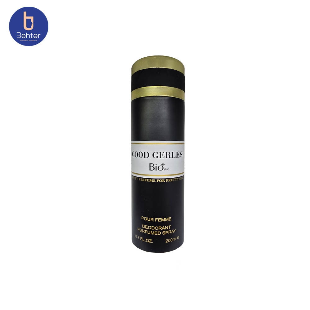 اسپری خوشبو کننده بیواستار اسانس گودگرل حجم 200میل Deodorant Spray Biostar ,Good girl Essential Oil, 200ml