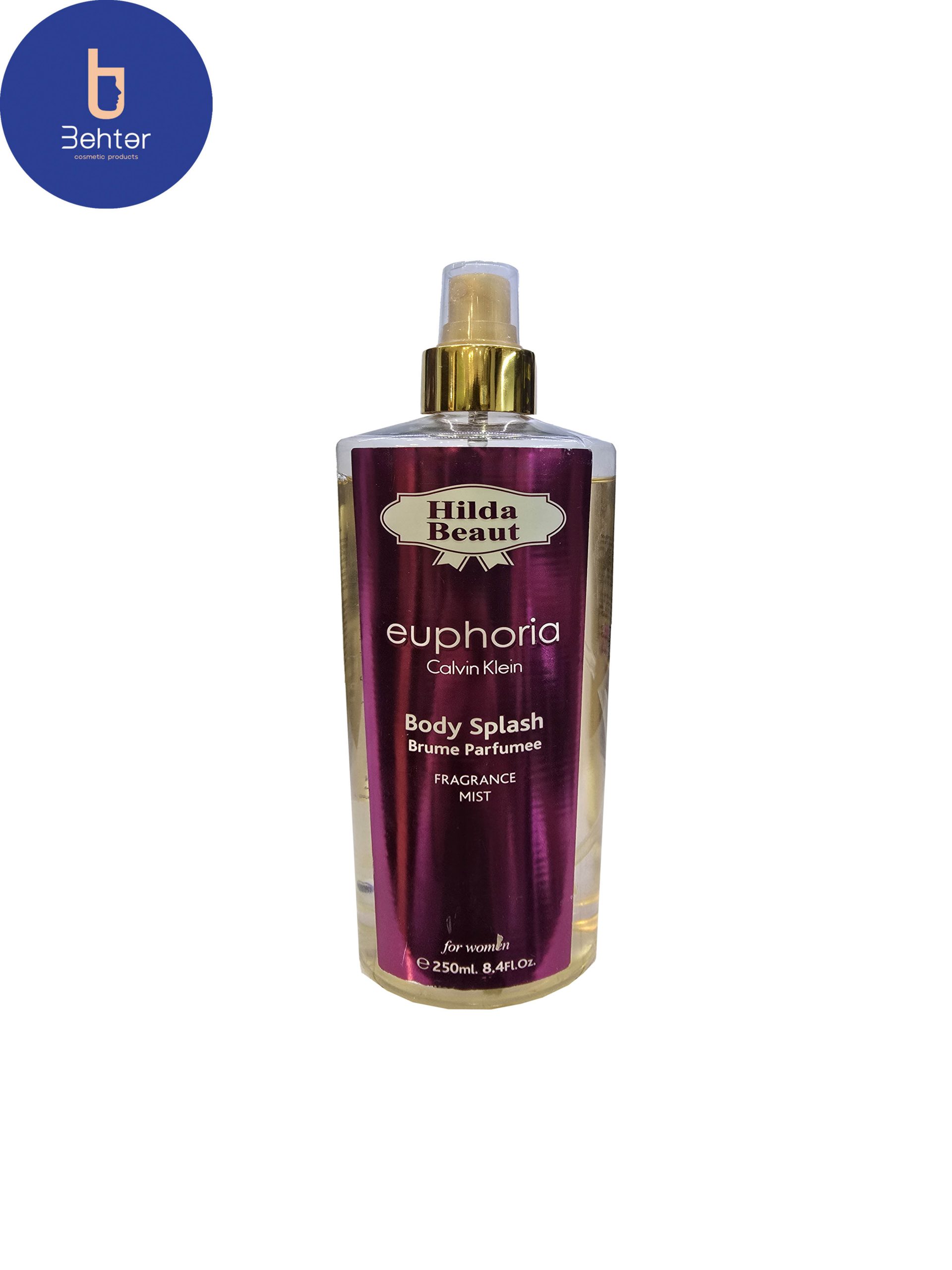 بادی اسپلش برند هیلدا بیوت اسانس ایفوریا حجم 250میل Body Splash Hilda Beaut ,Euphoria Essential Oil, 250ml
