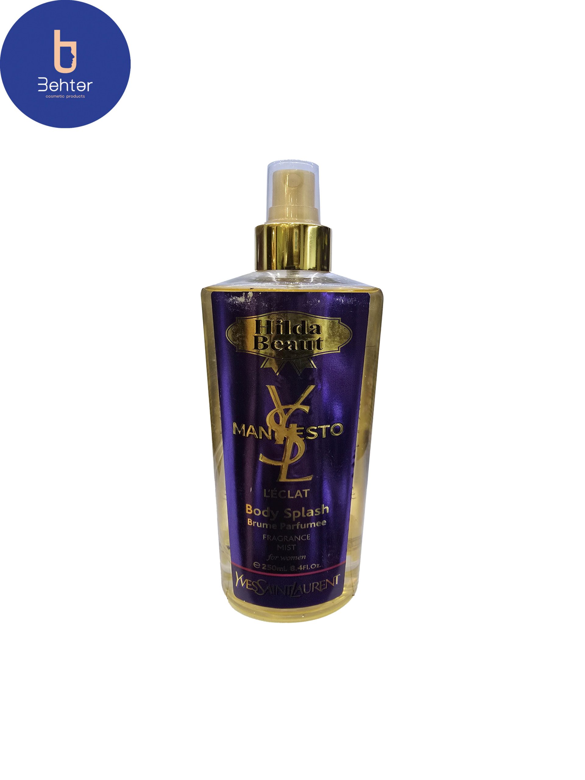 بادی اسپلش برند هیلدا بیوت اسانس منیفستو حجم 250میل  Body Splash, Hilda Beaut brand, Manifesto Essential Oil, 250ml