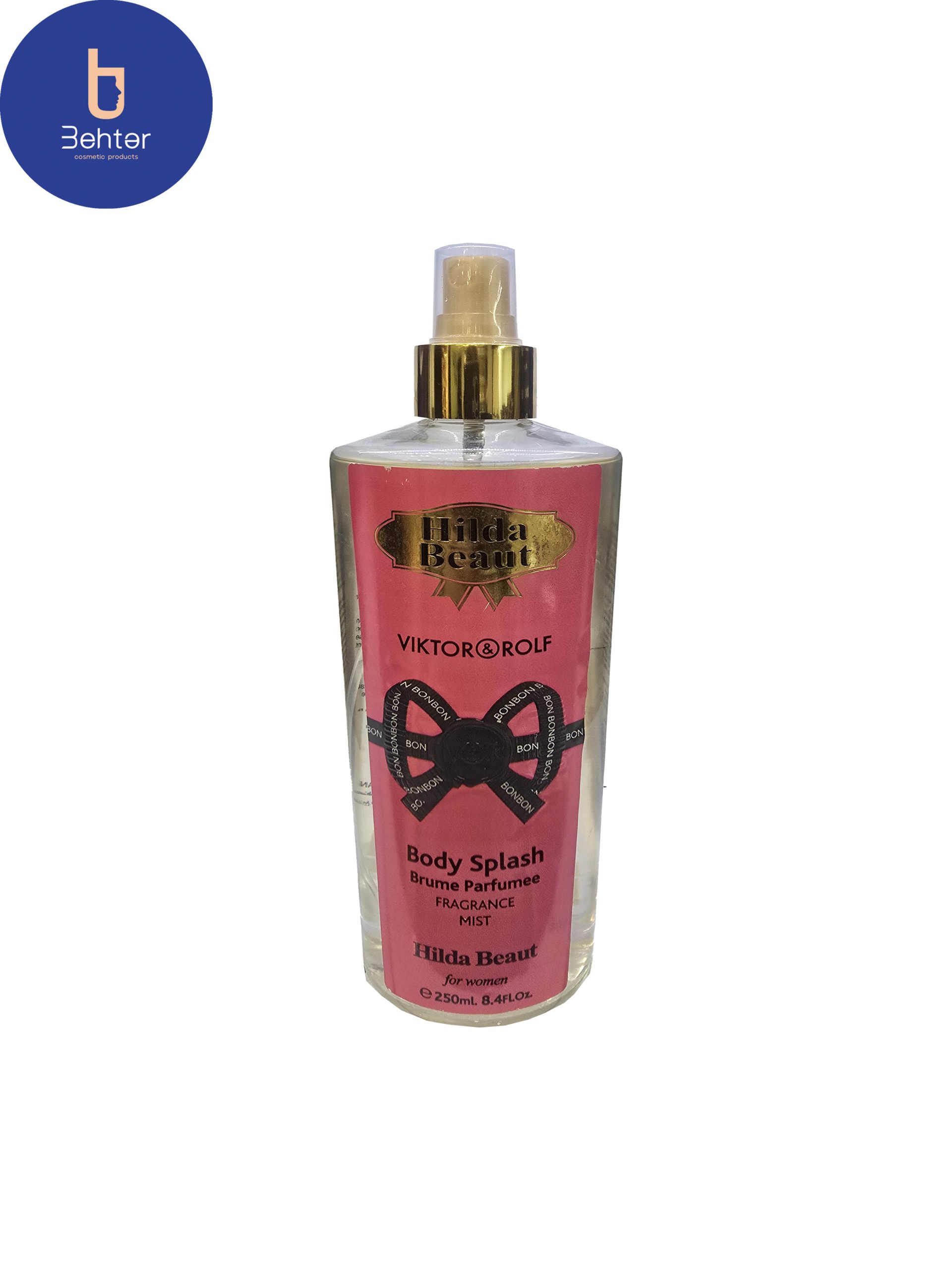 بادی اسپلش برند هیلدا بیوت اسانس ویکتور اند رولف بن بن حجم 250میل Body Splash Hilda Beaut brand, Viktor Rolf Bonbon Essential Oil, 250ml