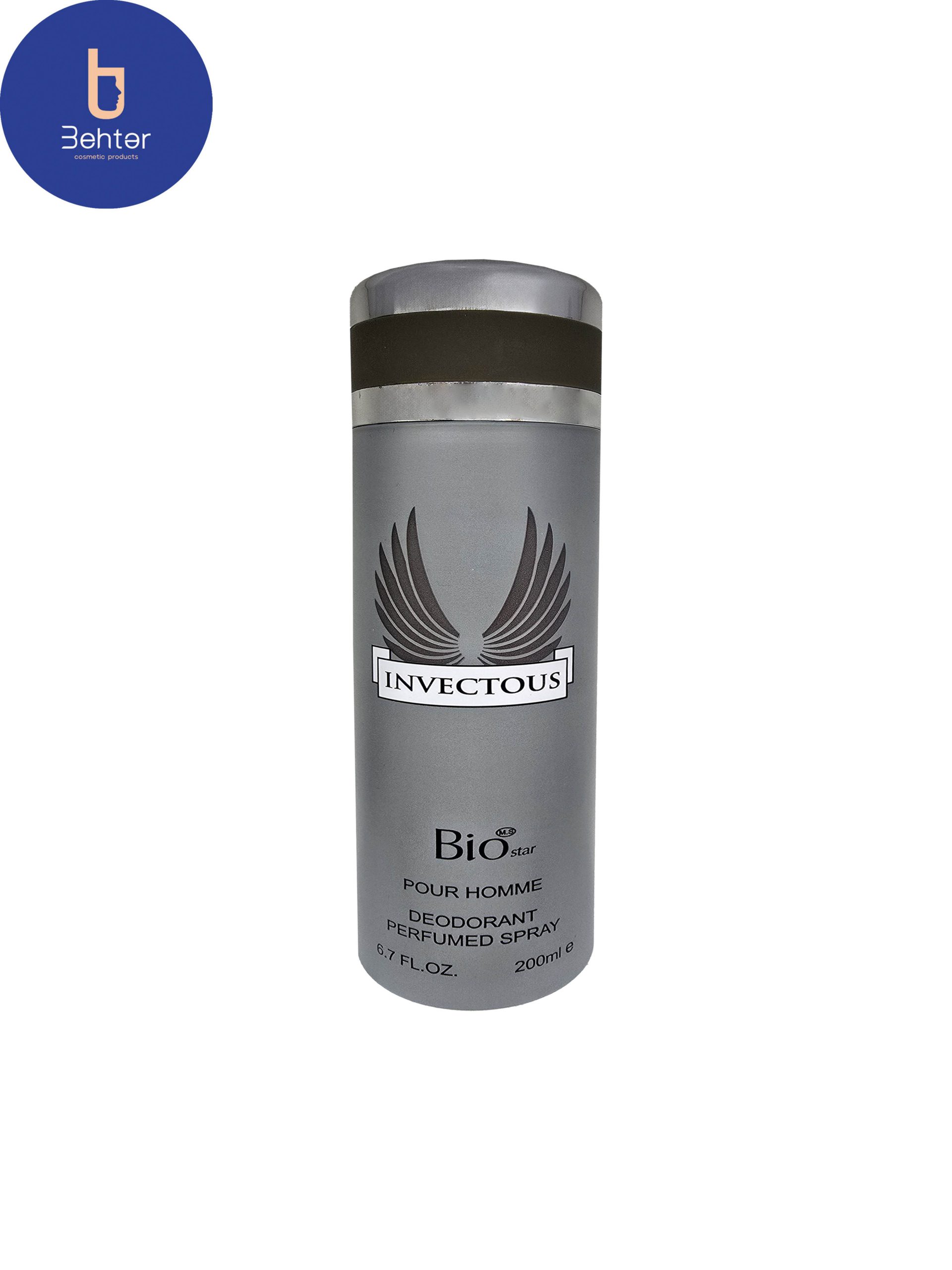 اسپری خوشبو کننده بیواستار اسانس اینوکتوس پاکو رابان حجم 200میل Deodorant Spray Biostar, Paco Rabanne Invictus Essential Oil, 200ml