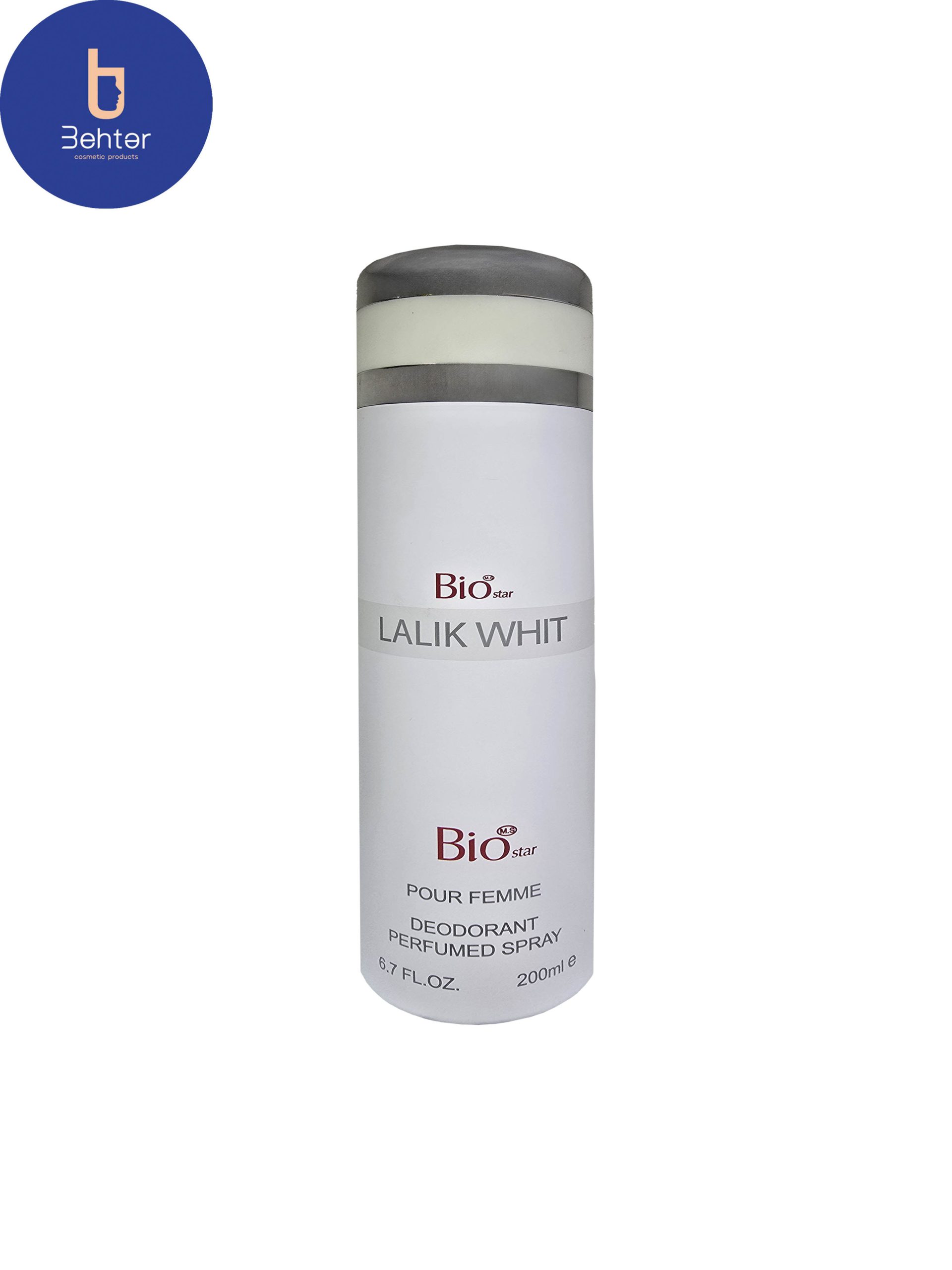 اسپری خوشبو کننده بیواستار اسانس لالیک وایت حجم 200میل  Deodorant Spray Biostar , Lalique White Essential Oil ,200ml