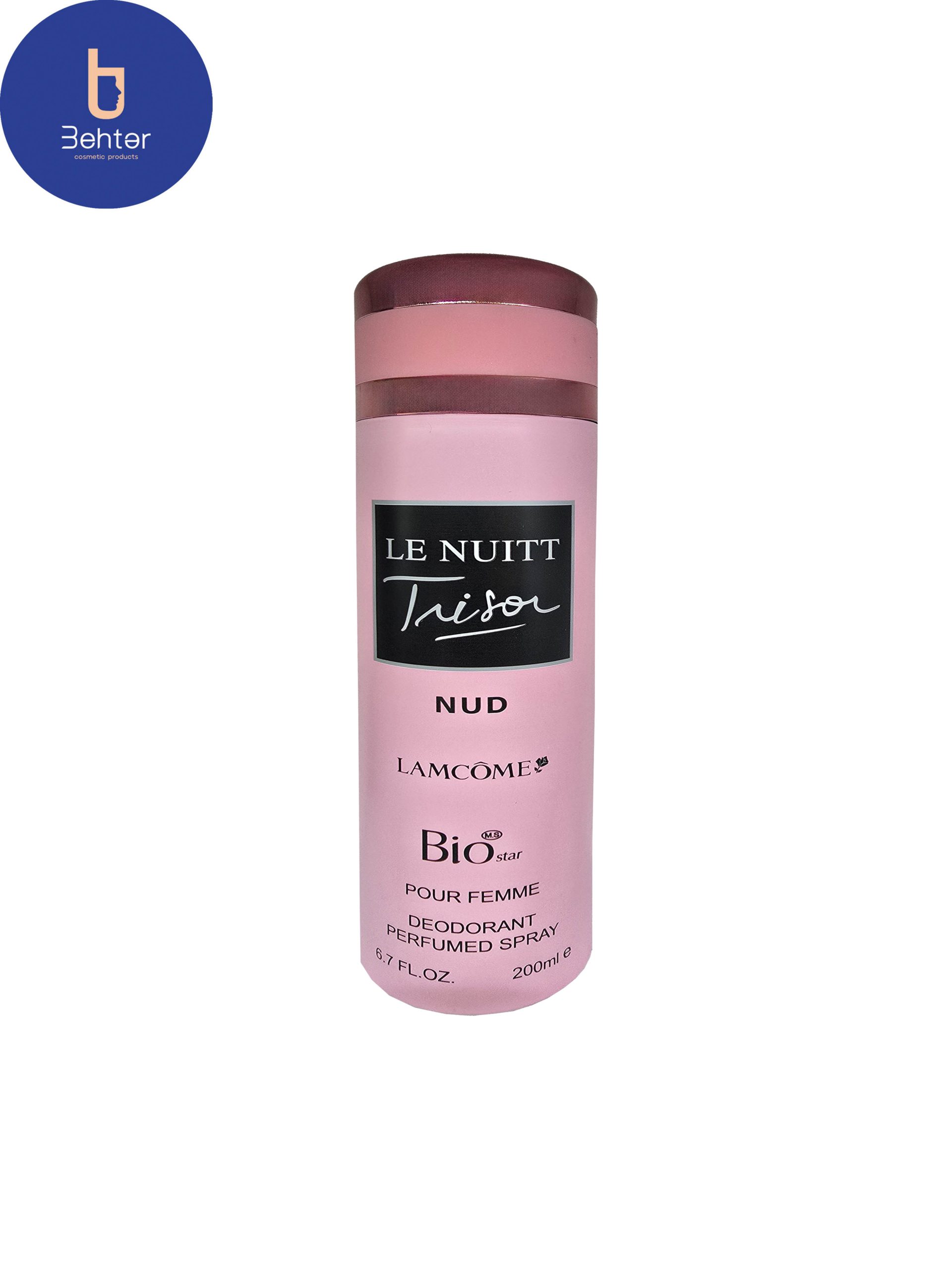 اسپری خوشبو کننده بیواستار اسانس لانکوم لانويت ترزور حجم 200میل  Deodorant Spray Biostar , Lancome La Nuit Tresor Essential Oil , 200ml