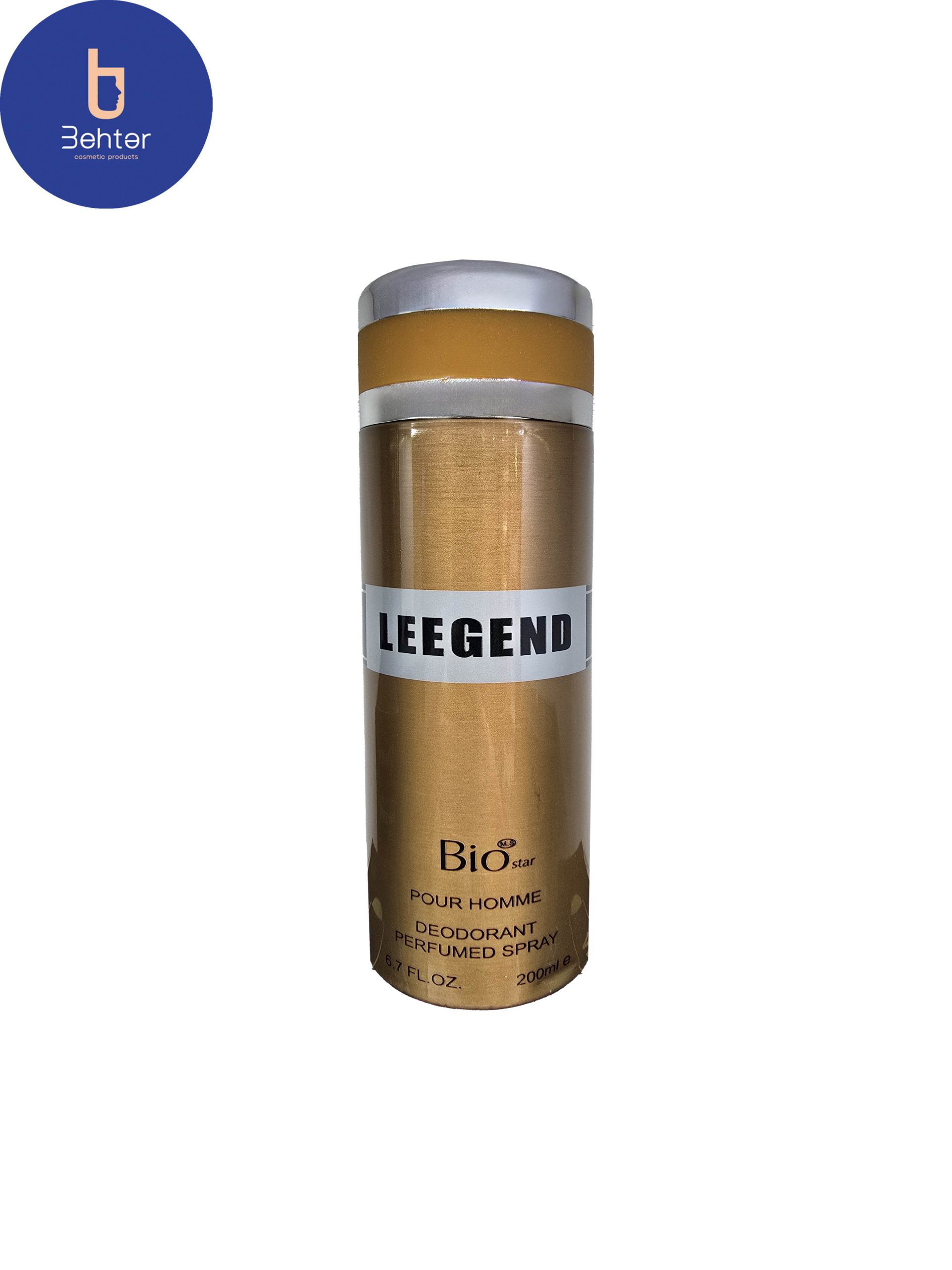 اسپری خوشبو کننده بیواستار اسانس امپر لجند قهوه ای حجم 200میل  Deodorant Spray Biostar ,Amber Legend Brown ssential Oil, 200ml