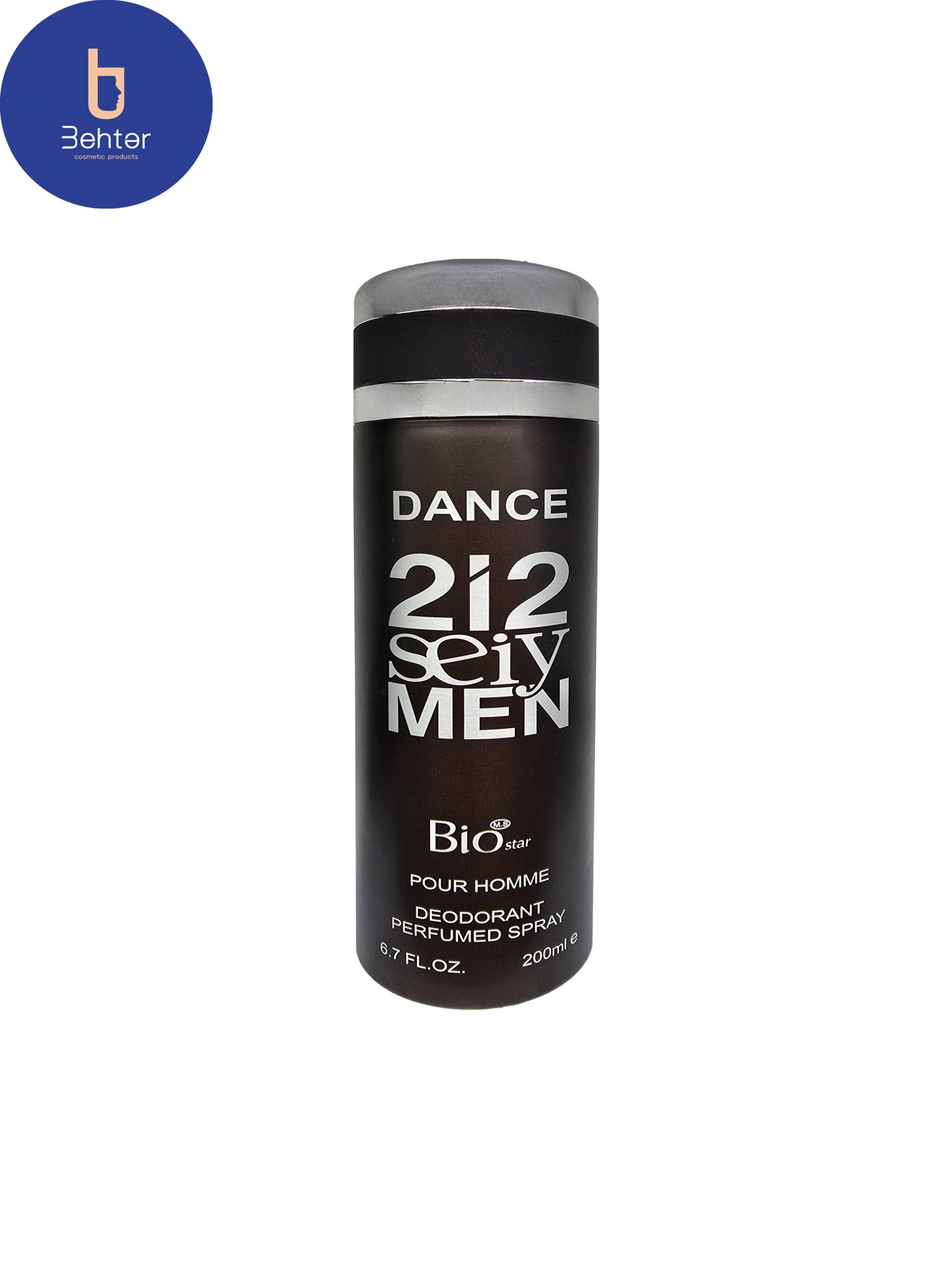 اسپری خوشبو کننده بیواستار اسانس 212 سکسی مردانه حجم 200میل  Deodorant Spray Biostar, 212 Sexy Men’s Essential Oil ,200ml