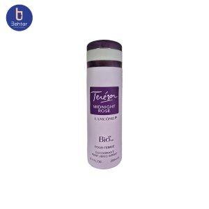 اسپری خوشبو کننده بیواستار اسانس لانکوم میدنایت رز حجم 200میل  Deodorant Spray Biostar ,Lancome Midnight Rose Essential Oil, 200ml