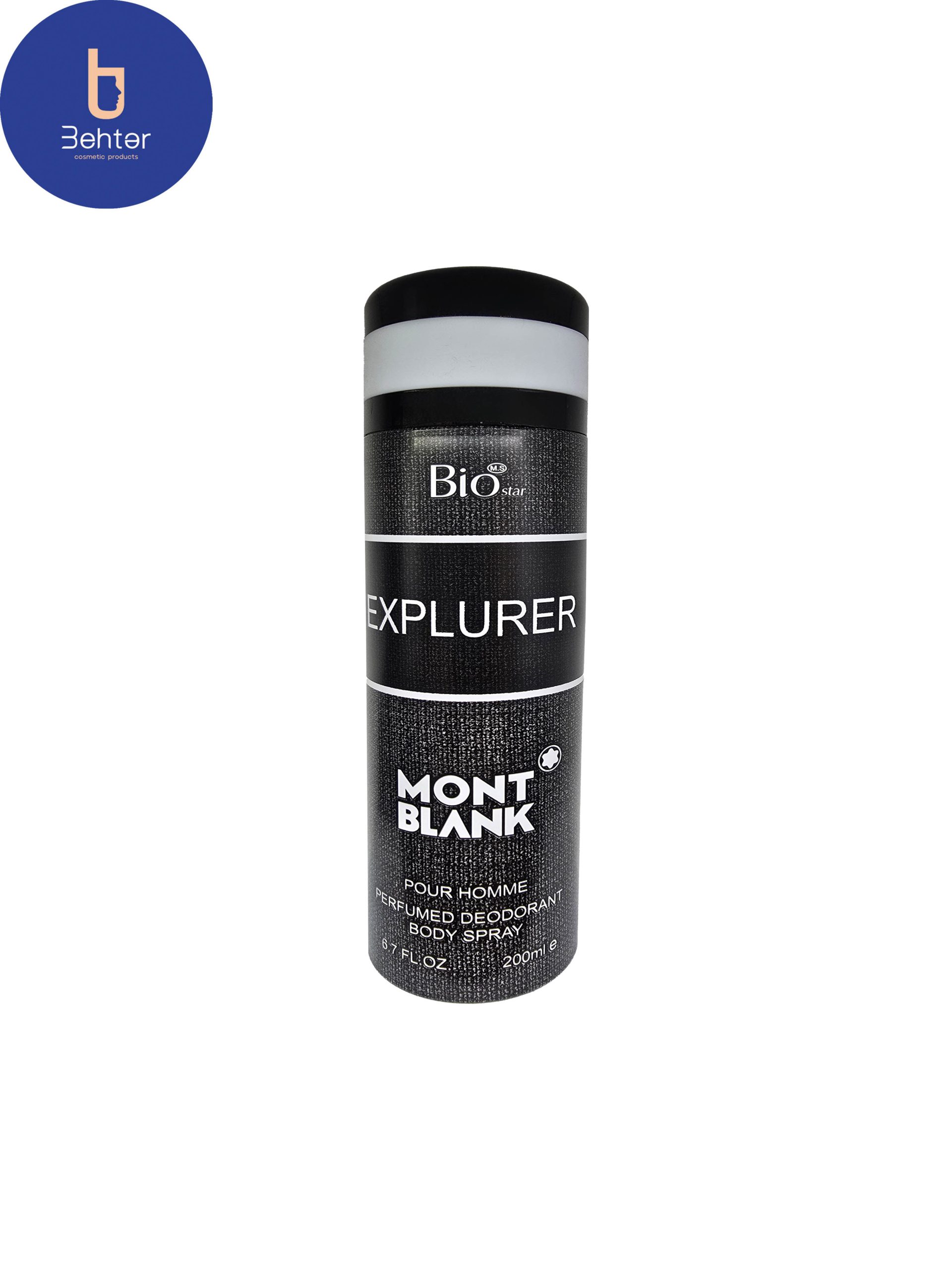 اسپری خوشبو کننده بیواستار اسانس مونت بلنک اکسپلورر حجم 200میل Deodorant Spray Biostar ,Mont Blanc Explorer Essential Oil ,200ml