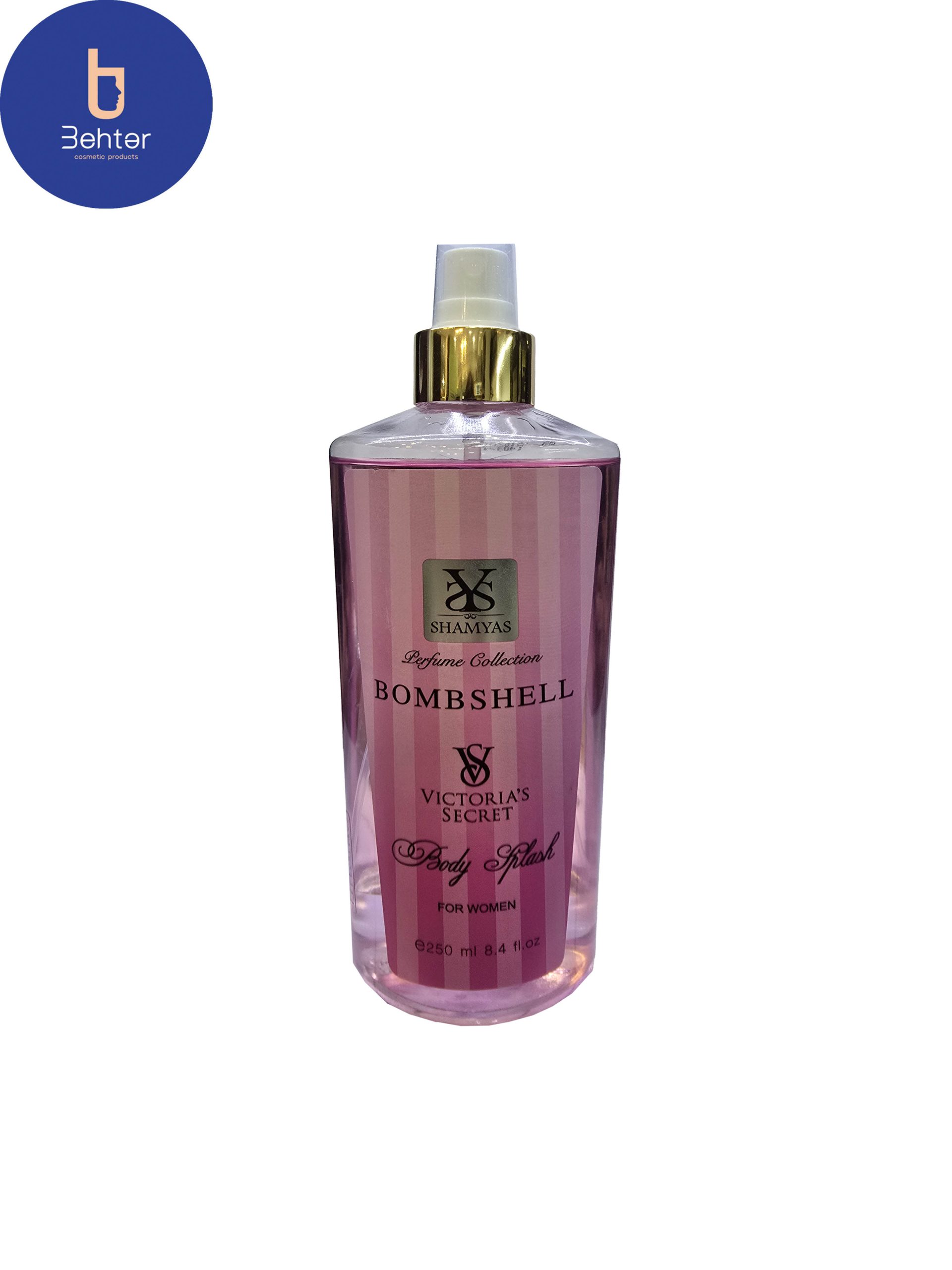 بادی اسپلش برند شمیاس اسانس ویکتوریاسکرت بمب شل حجم 250میل Body Splash Shamyas Brand ,Victoria’s Secret BombShell Essential Oil ,250ml