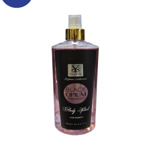 بادی اسپلش برند شمیاس اسانس بلک اوپیوم حجم 250میل Body Splash Shamyas Brand ,Black Opium Essential oil, 250ml