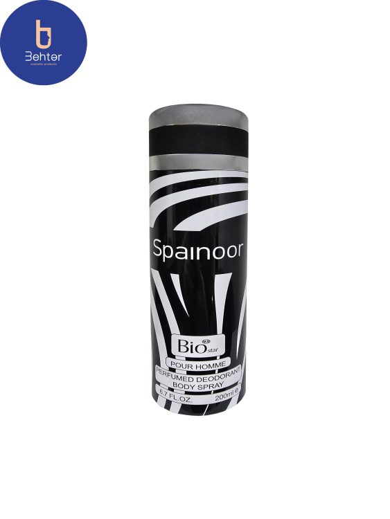 اسپری خوشبو کننده بیواستار اسانس اسپلندور حجم 200میل Deodorant Spray Biostar , Spainoo Essential Oil ,200ml