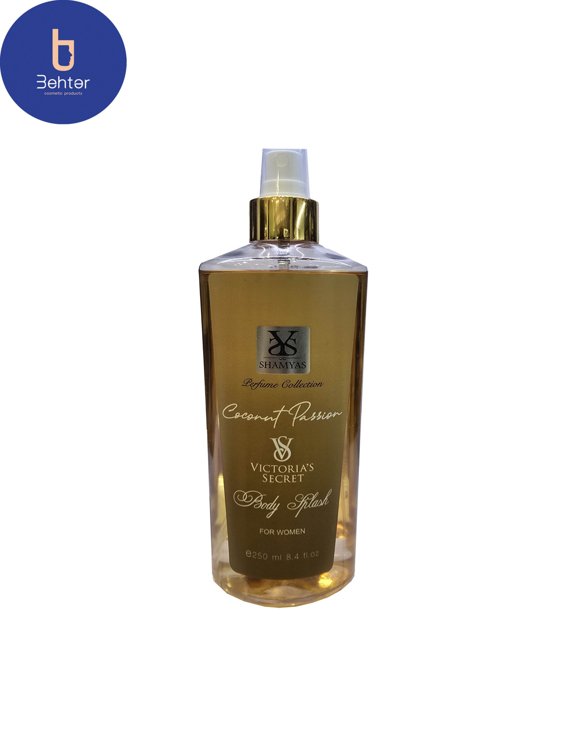 بادی اسپلش برند شمیاس اسانس ویکتوریا سکرت کوکونات پشن حجم 250میل Body Splash Shamyas Brand , Victoria’s Secret Coconut Passion Essential Oil, 250ml
