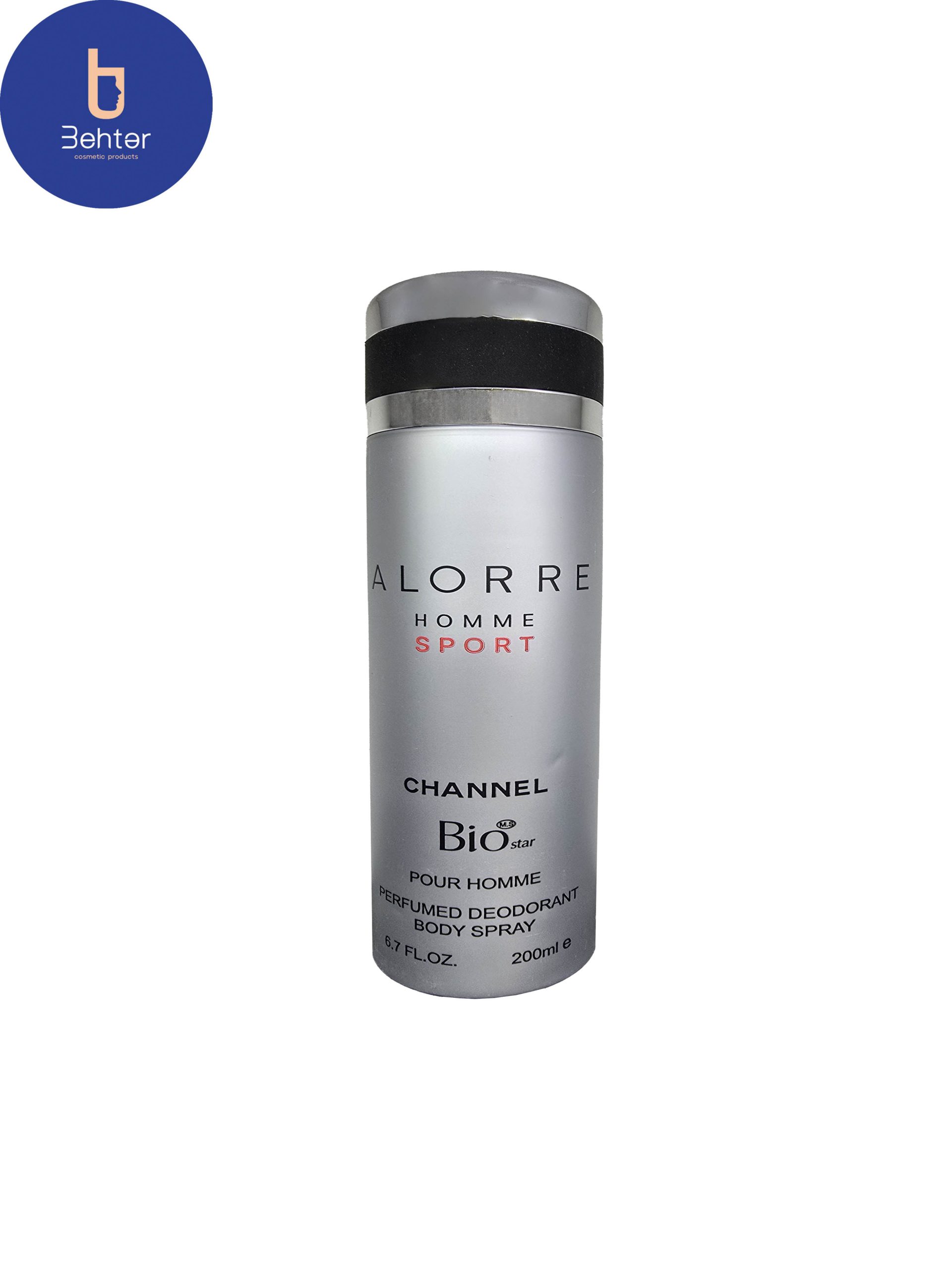 اسپری خوشبو کننده بیواستار اسانس الور هوم اسپرت حجم 200میل Deodorant Spray Biostar , Allure Homme Sport Essential Oil, 200ml