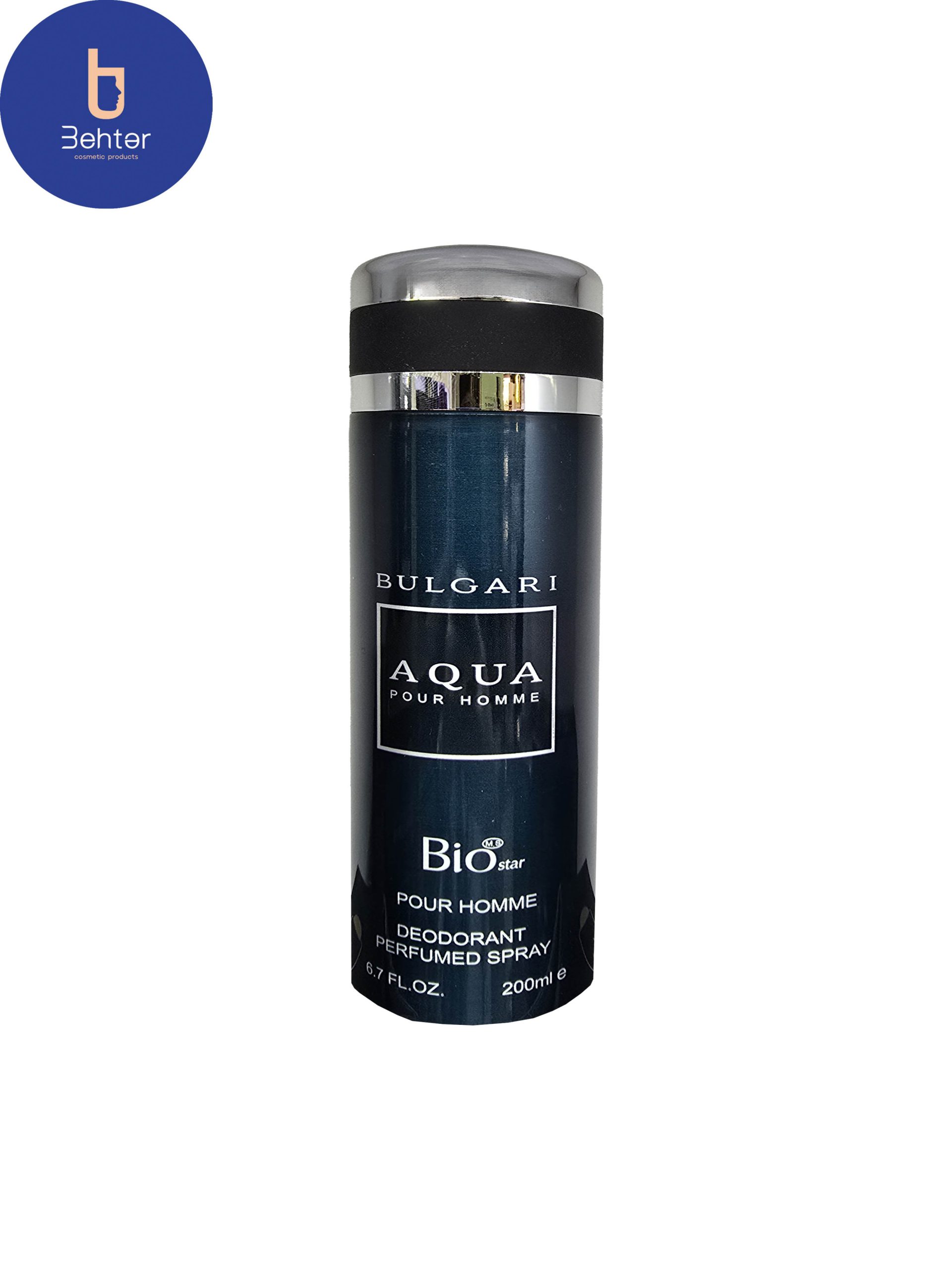 اسپری خوشبو کننده بیواستار اسانس بولگاری آکوا پور هوم حجم 200میل  Deodorant Spray Biostar , Bvlgari Aqva Pour Homme Essential Oil ,200ml
