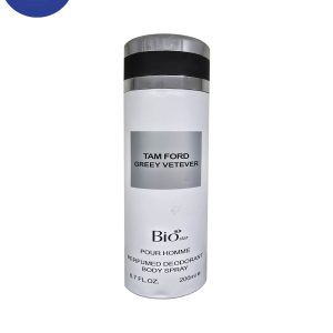 اسپری خوشبو کننده بیواستار اسانس تام فورد گری وتیور حجم 200میل Deodorant Spray Biostar ,Tom Ford Grey Vetiver  Essential Oil, 200ml