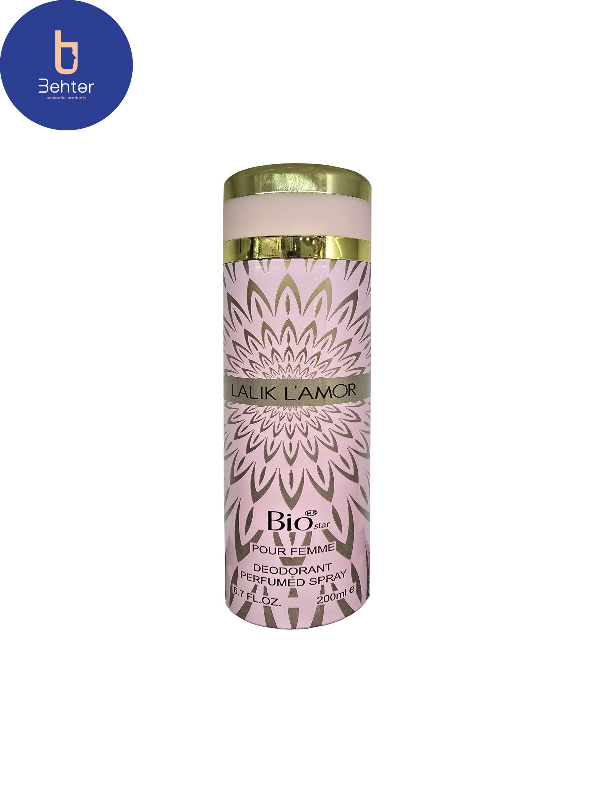 اسپری خوشبو کننده بیواستار اسانس لالیک لامور حجم 200میل  Deodorant Spray Biostar , Lalique L’Amour Essential Oil ,200ml