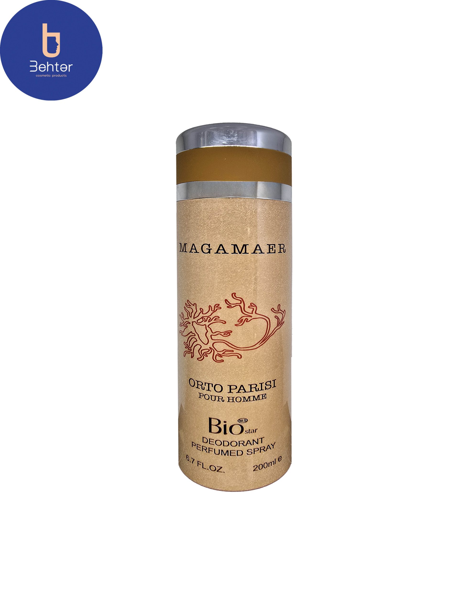 اسپری خوشبو کننده بیواستار اسانس مگامار حجم 200میل  Deodorant Spray Biostar ,Orto Parisi Megamare Essential Oil ,200ml