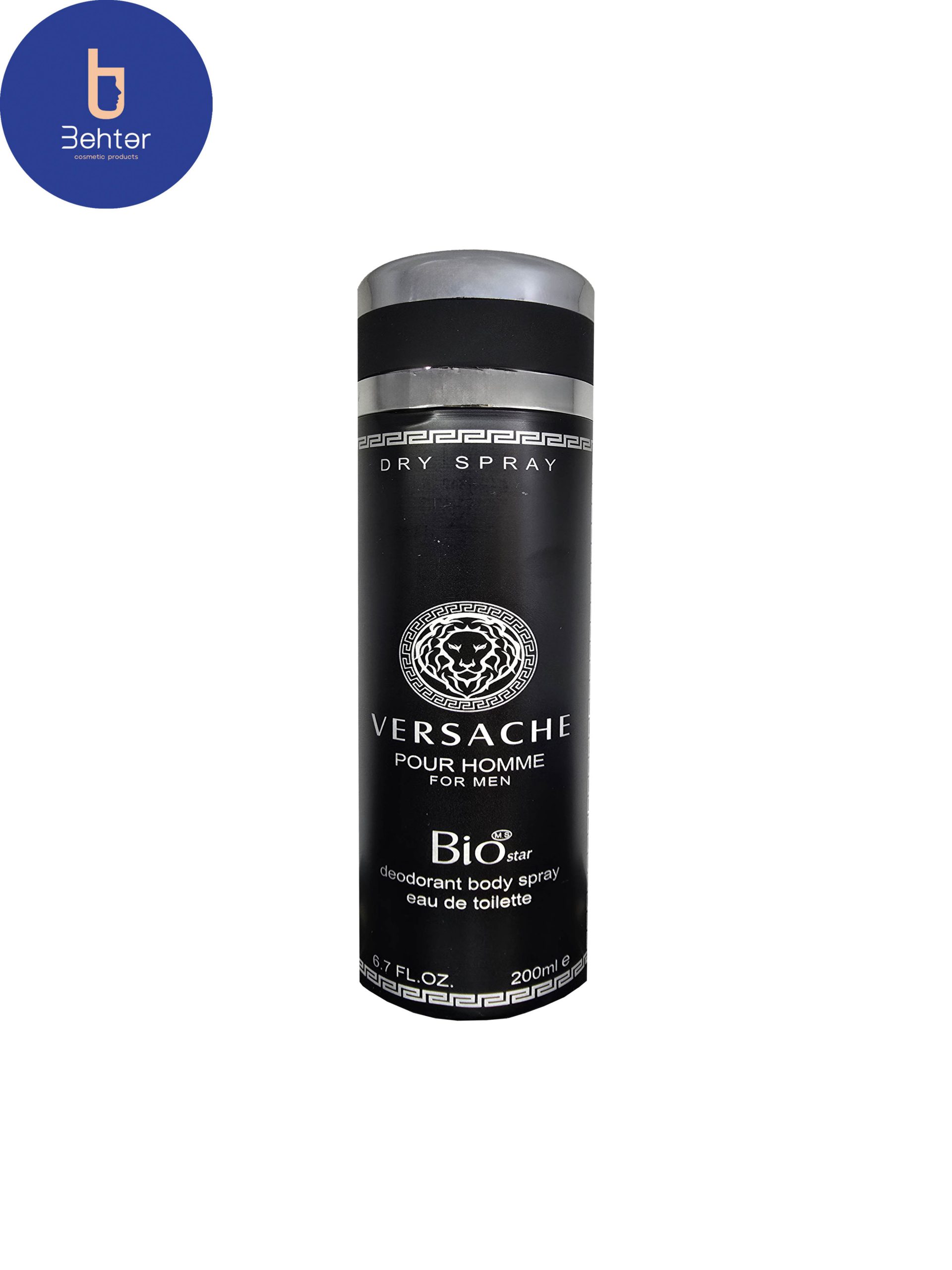 اسپری خوشبو کننده بیواستار اسانس ورساچ پورهوم حجم 200میل Deodorant Spray Biostar ,Versace Pour homme Essential Oil , 200ml