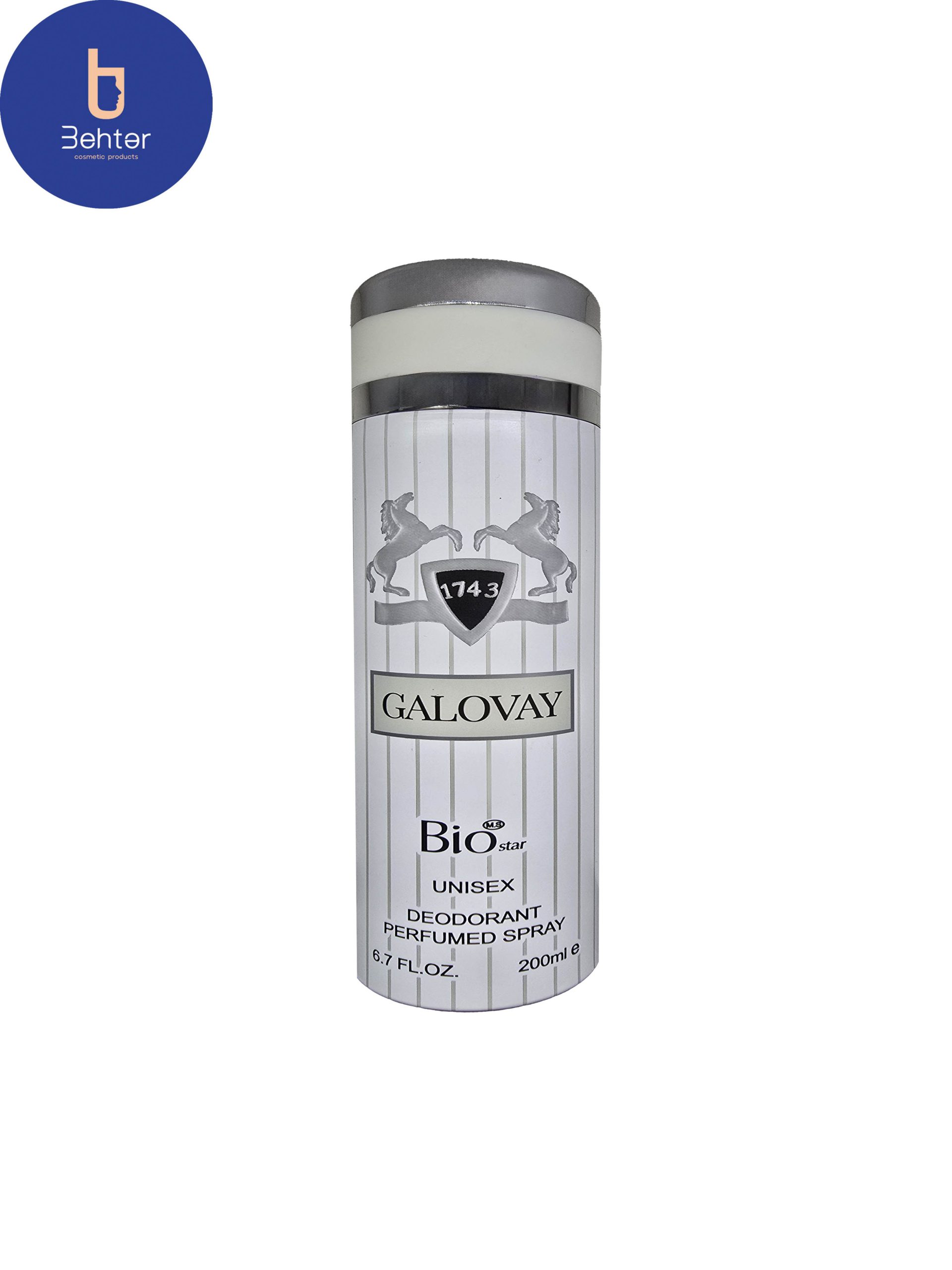 اسپری خوشبو کننده بیواستار اسانس مارلی گالووی حجم 200میل  Deodorant Spray Biostar , Marley Galloway Essential Oil , 200ml