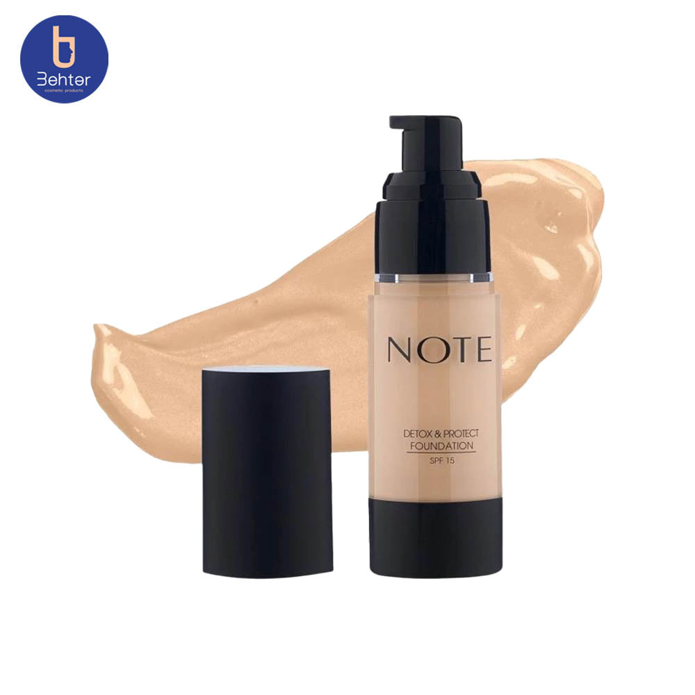 کرم پودر پمپی دکوتکس پرفت نوت Note Detox And Protect Foundation