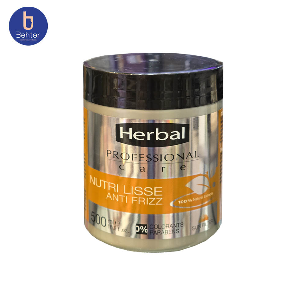 ماسک مو صاف کننده هربال مدل Nutri Lisse حجم 500میل Herbal Hair Straightening Mask, Nutri Lisse Model, 500ml