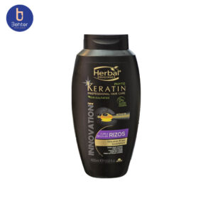 شامپو بدون سولفات موهای رنگ شده هربال مدل Curls Boucles(RIZOS) حجم 400 میل Herbal Phyto Keratin Rizos Hair Shampoo-400ml
