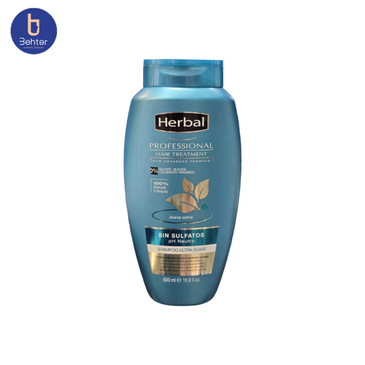 شامپو بدون سولفات هربال مدل sin sulfatos حجم ۵۰۰ میلHerbal Sulfate-free Shampoo, Sin Sulfatos Model, Volume 500 ml