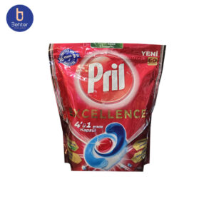 قرص ماشین ظرفشویی پریل 60عددی حجم 1038 گرم Prill dishwasher tablets 60 pieces, volume 1038 grams