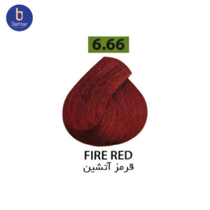 شامپو رنگ ساشه ای گارنیک شماره 6.66 Fire redحجم 30میل Garnic Color Shampoo Sachet No. 6.66 Fire Red, 30ml