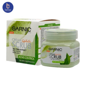 کرم اسکراب گارنیک حاوی عصاره درخت چای مناسب برای پوست چرب حجم 250میل Garnic Scrub Cream containing tea tree extract, suitable for oily skin, volume 250 ml