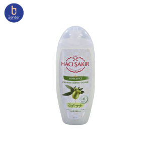 شامپو تغذیه کننده 2 در 1 حاجی شاکر حاوی روغن زیتون مناسب انواع مو 500 میل Haci Shakir 2 in 1 Nourishing Shampoo with Olive Oil, Suitable for All Hair Types, 500 ml