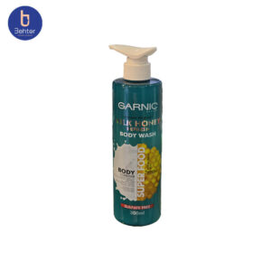 شامپو شوینده بدن شیر و عسل گارنیک 300میل Garnic Milk and Honey Body Wash Shampoo 300ml
