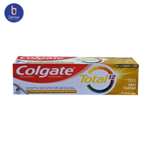 خمیر دندان توتال کلگیت با خاصیت آنتی تار تار و محافظت 12 ساعته حجم 75 میل Colgate total toothpaste with anti-tartar properties and 12-hour protection, 75 ml