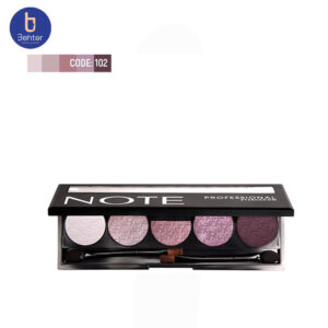 پالت سایه پنج عددی شماره 102 پروفشنال نوت Note Professional eye shadow palette102