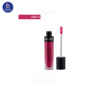 ‫رژ لب مایع بادوام لانگ ورینگ لیپ گلاس 12 نوت Note Long Wearing Lipgloss12