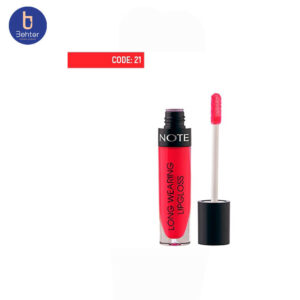 ‫رژ لب مایع بادوام لانگ ورینگ لیپ گلاس 21 نوت Note Long Wearing Lipgloss21