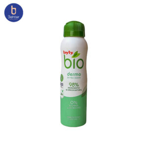 اسپری ضد تعریق ارگانیک Byly مدل BIO DERMO با رایحه عصاره بامبو و 98 درصد ترکیبات طبیعی حجم 75میل Byly organic antiperspirant spray, BIO DERMO model, with bamboo extract scent and 98% natural ingredients ,75 ml
