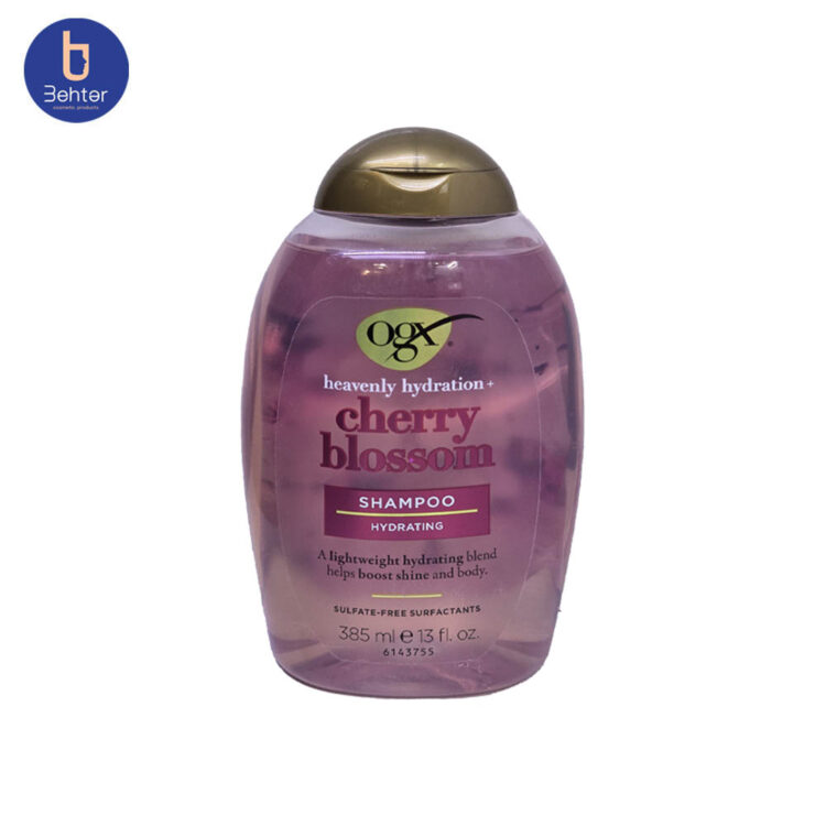 شامپو فاقد سولفات شکوفه گیلاس او جی ایکس حجم 385میل Ogx Cherry Blossom Sulfate-Free Shampoo, 385ml