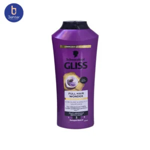 شامپو گلیس مخصوص موهای ضعیف مدل Full Hair Wonder حجم 400میل Gliss Shampoo for Weak Hair, Full Hair Wonder Model, 400ml