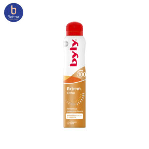اسپری ضد تعریق Byly مدل Extrem Citrus با رایحه مرکبات 100 ساعته حجم 200میل Byly Extrem Citrus antiperspirant spray with 100-hour citrus scent, 200 ml