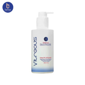 کرم دست و صورت پمپی ویتروس مخصوص پوست های خیلی خشک و حساس حجم 300میل Vitreous hand and face cream pump for very dry and sensitive skin, volume 300 ml