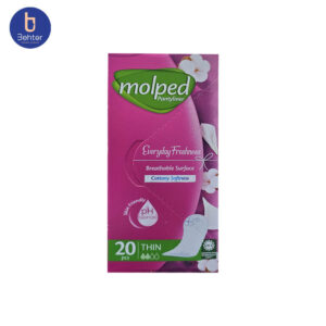 پد روزانه مولپد مدل Fresh بسته بندی 20 عددی Molped Fresh daily pads, pack of 20